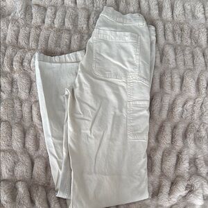 AMERICAN EAGLE Cream Cargo Pants